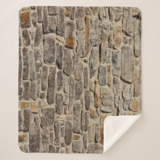 Manta Sherpa Paredes de piedra rústica, decoración texturizada