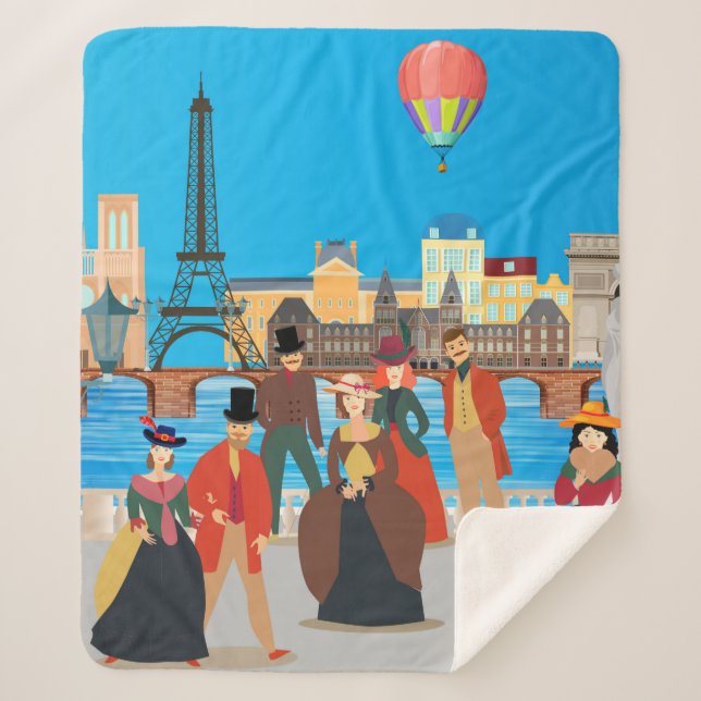 Manta Sherpa París victoriano (Anverso)