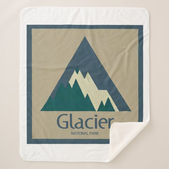 Manta Sherpa Parque nacional Glacier Rustic (Anverso)