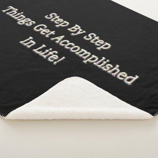 Manta Sherpa "Paso a paso" Diseño Cuto. ¡Hazte con una en Zazzl (3/4)