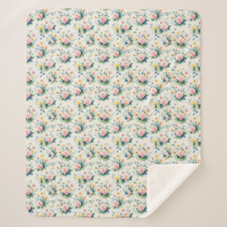 Manta Sherpa pastel blossom field