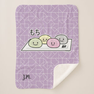 Manta Sherpa Pastel de arroz con helado de Mochi té verde japo