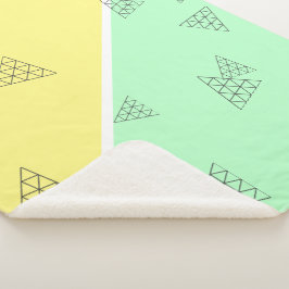 Manta Sherpa Pastel de geometría de triángulo de pirámide con e