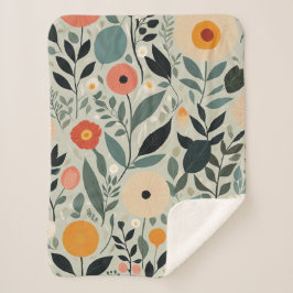 Manta Sherpa Pastel Floral Reverie