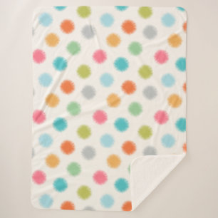 Manta Sherpa Pastel Pompoms Sherpa Blanket