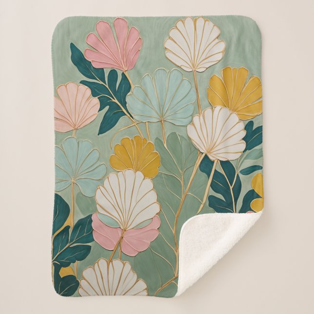 Manta Sherpa Pastel Scallop Dance (Anverso)