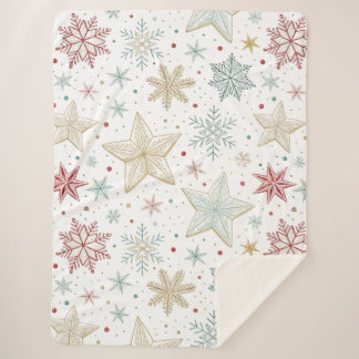 Manta Sherpa "Pastel Starry Night Sherpa Blanket