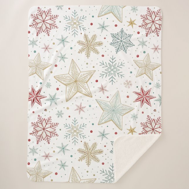 Manta Sherpa "Pastel Starry Night Sherpa Blanket (Anverso)