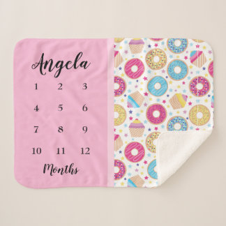 Manta Sherpa Pasteles y donuts hito foto Sherpa Blanket