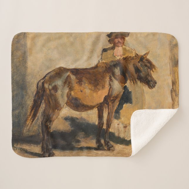 Manta Sherpa Pastor con caballo (Anverso (horizontal))