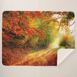 Manta Sherpa PATH AUTUM en MADERA