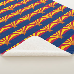 Manta Sherpa Patriotic Sherpa Blanket con bandera de Arizona