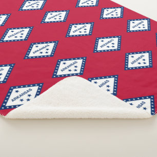 Manta Sherpa Patriotic Sherpa Blanket con bandera de Arkansas