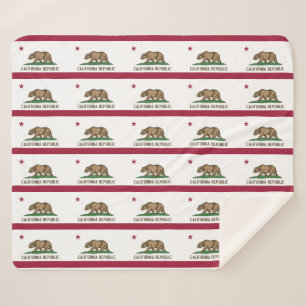 Manta Sherpa Patriotic Sherpa Blanket con bandera de California