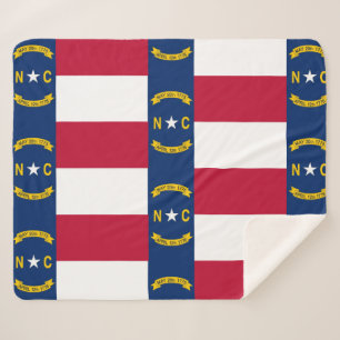 Manta Sherpa Patriotic Sherpa Blanket con bandera de Carolina d