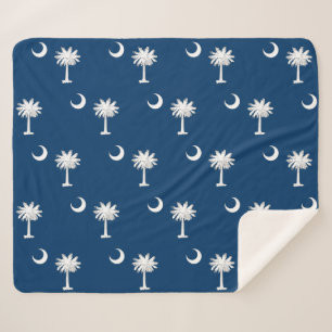 Manta Sherpa Patriotic Sherpa Blanket con bandera de Carolina d
