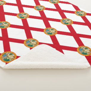 Manta Sherpa Patriotic Sherpa Blanket con bandera de Florida