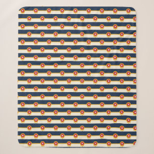 Manta Sherpa Patriotic Sherpa Blanket con bandera de la ciudad