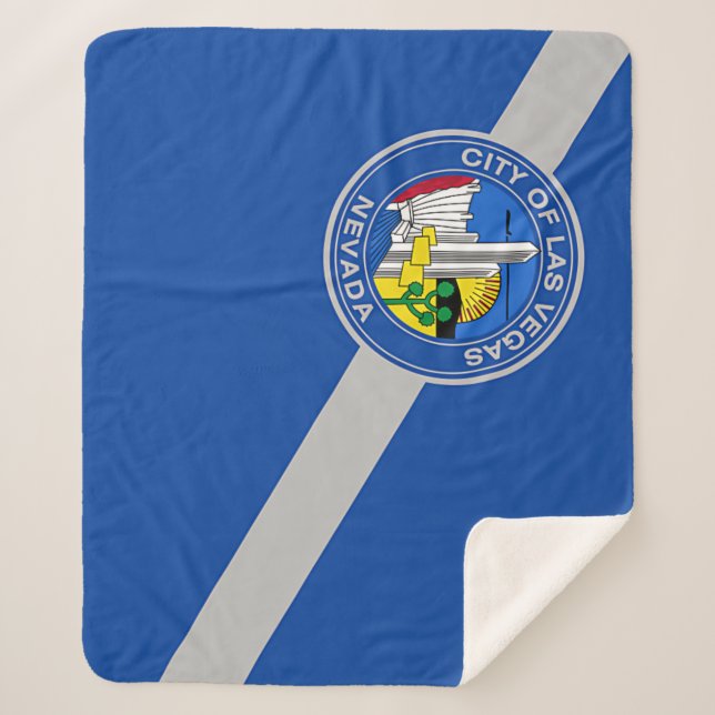 Manta Sherpa Patriotic Sherpa Blanket con bandera de Las Vegas (Anverso)