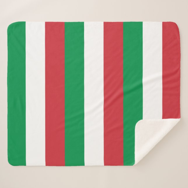 Manta Sherpa Patriotic Sherpa Blanket con bandera italiana (Anverso (horizontal))
