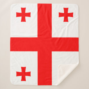 Manta Sherpa Patriótico Sherpa Blanket con bandera de Georgia