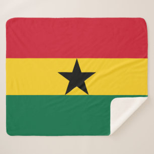 Manta Sherpa Patriótico Sherpa Blanket con bandera de Ghana