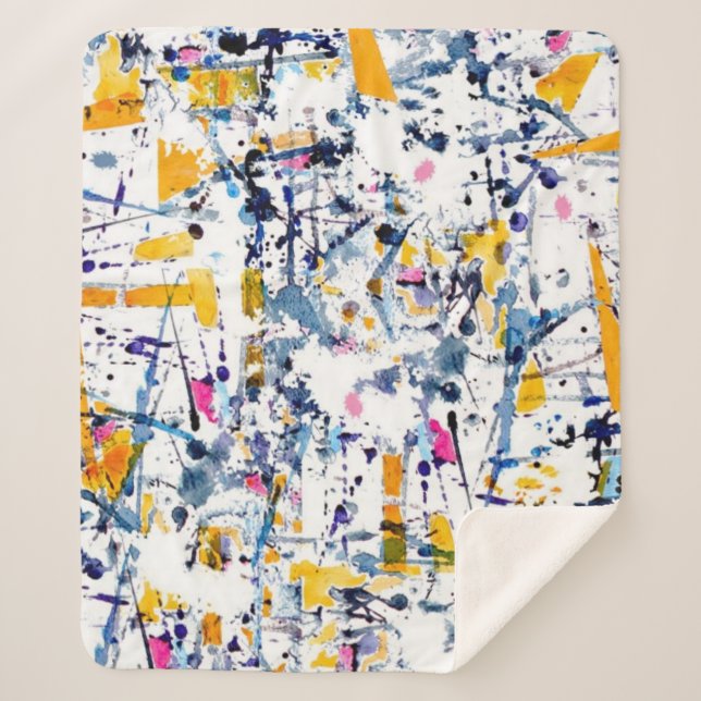 Manta Sherpa Patrón abstracto (Anverso)