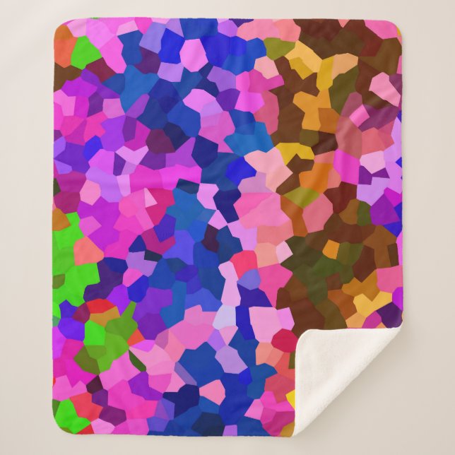 Manta Sherpa Patrón abstracto cristalino irlandés (Anverso)