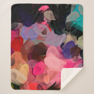 Manta Sherpa Patrón abstracto de arte digital. Dibujo manual mo