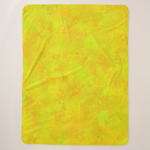 Manta Sherpa Patrón abstracto de naranja verde amarillo