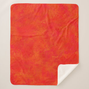 Manta Sherpa Patrón abstracto del Naranja rojo