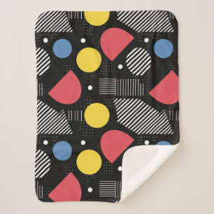 Manta Sherpa Patrón abstracto geométrico