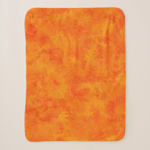 Manta Sherpa Patrón abstracto naranja