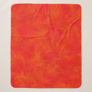 Manta Sherpa Patrón abstracto naranja rojo