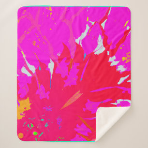 Manta Sherpa Patrón abstracto rosa elegante