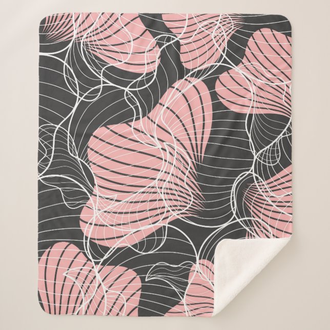 Manta Sherpa Patrón artístico colorido y abstracto, sin fisuras (Anverso)