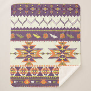 Manta Sherpa Patrón azteca sin color
