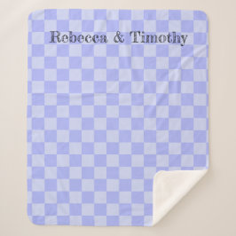 Manta Sherpa Patrón azul cielo minimalista con texto personaliz