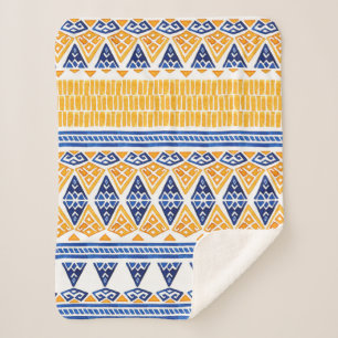 Manta Sherpa Patrón bohemio de acuarela sin foco