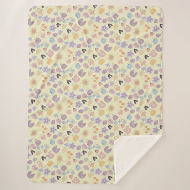 Manta Sherpa Patrón Boho 02.w LYellow BG (Anverso)