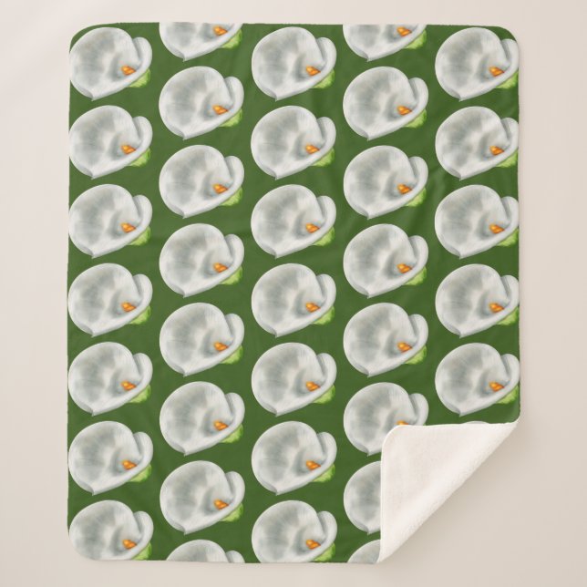 Manta Sherpa Patrón Calla Lilly (Anverso)