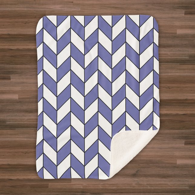 Manta Sherpa Patrón Chevron de Espina de Pescado de Moda (Subido por el creador)