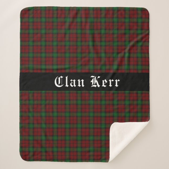 Manta Sherpa Patrón Clan Kerr Tartan (Anverso)