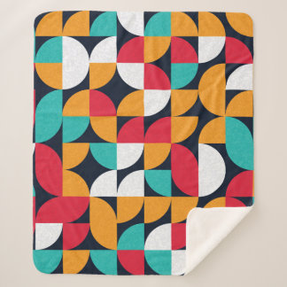 Manta Sherpa Patrón con triángulos de color aleatorio Generativ