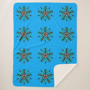 Manta Sherpa Patrón continuo de mandala floral