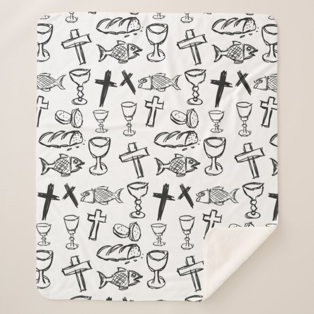 Manta Sherpa Patrón cristiano (Anverso)