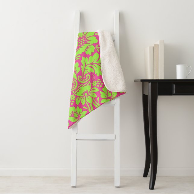 Manta Sherpa Patrón Damask 9 (In situ)