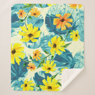 Manta Sherpa Patrón de acuarela creativo y transparente de las 