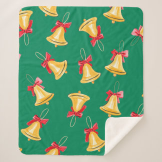 Manta Sherpa Patrón de acuarela sin inconvenientes con campana 