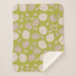 Manta Sherpa Patrón de ajo - Vestidos y bombillas de ajo